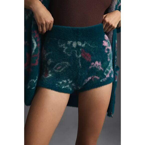 Anthropologie Daily Practice Sz XS Cozy Shorts Blue Comfy Very Tiny Flaw - Picture 1 of 6